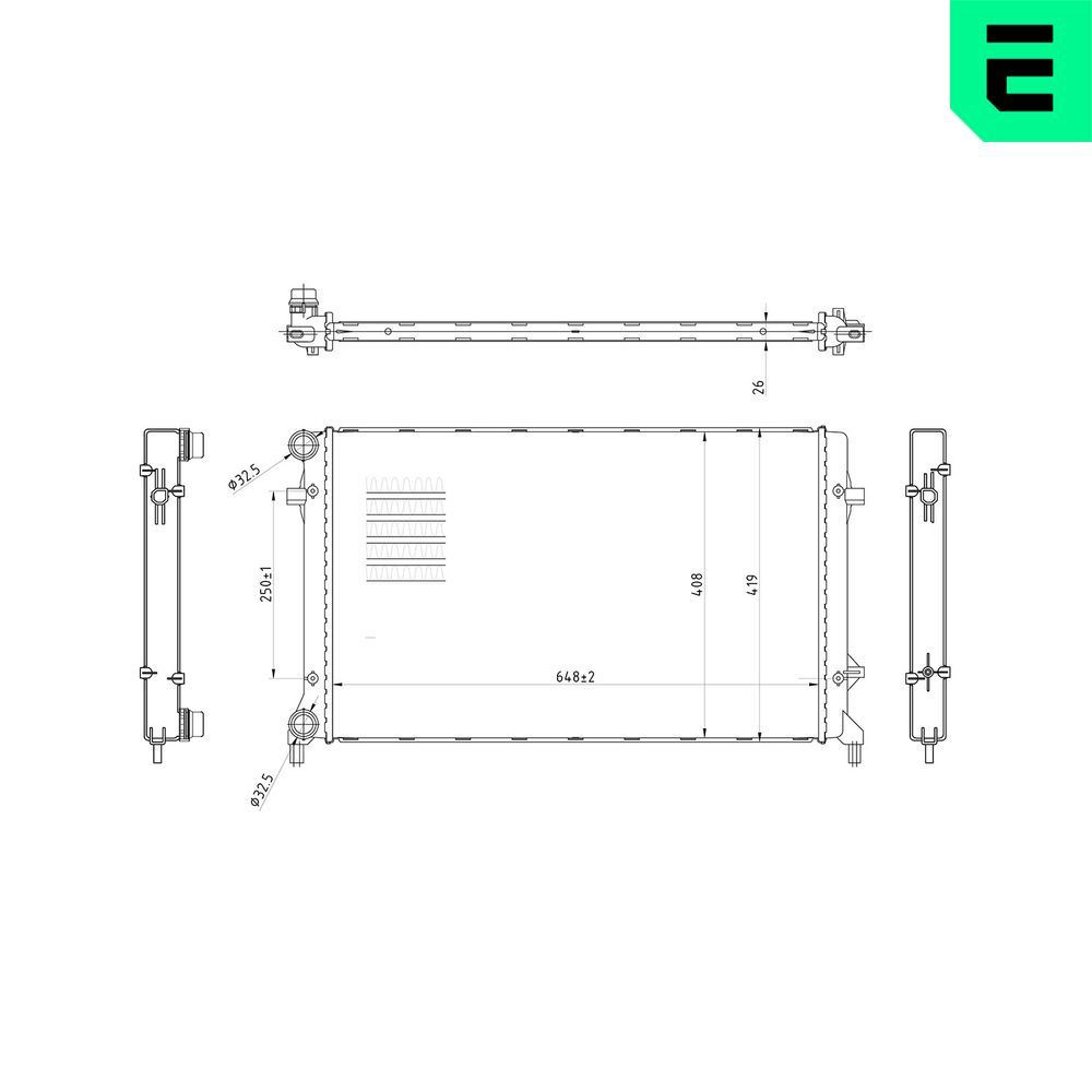 Radiator, racire motor ERA 673021