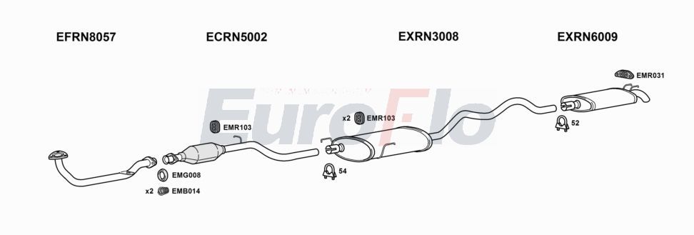 Układ wydechowy EUROFLO RNESP226001B