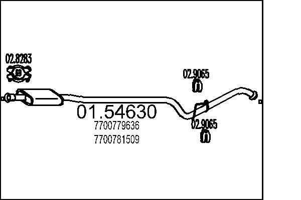 Tłumik środkowy MTS 01.54630