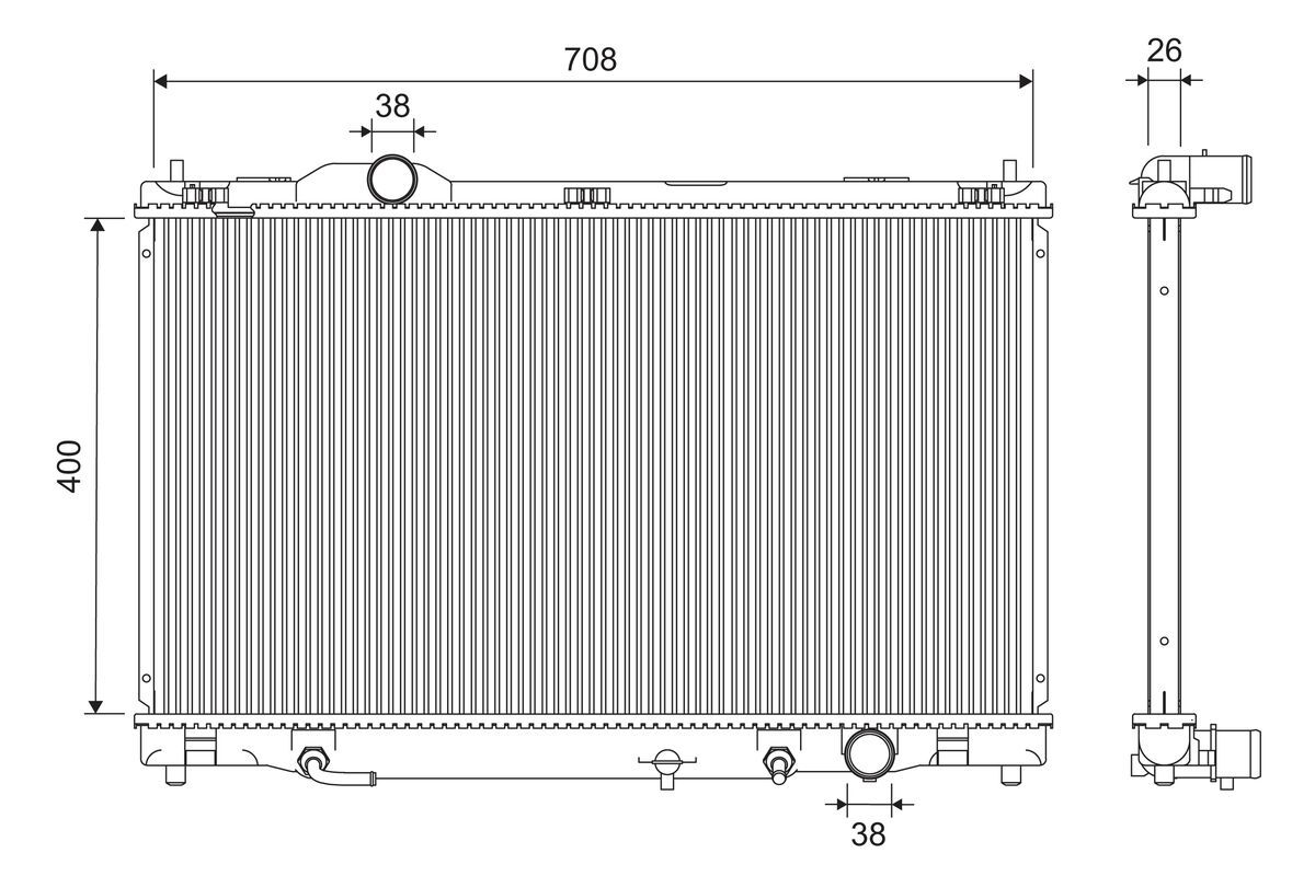Radiator, racire motor VALEO 701327