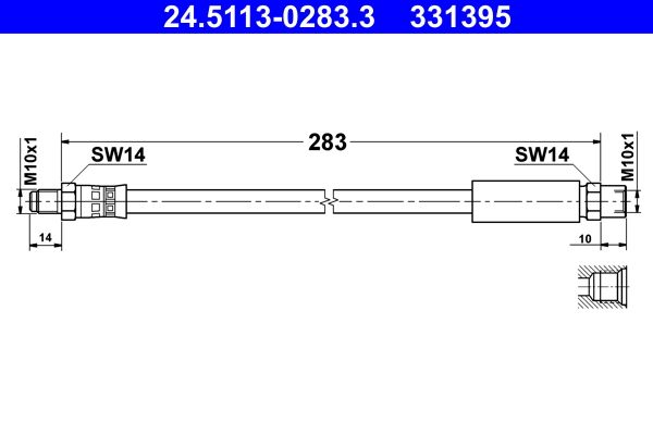 Brzdová hadice ATE 24.5113-0283.3