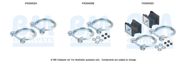 Zestaw montażowy, rura wydechowa BM CATALYSTS FK50402