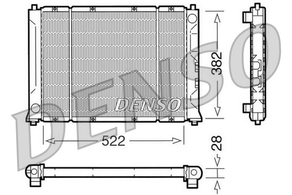 Chłodnica, układ chłodzenia silnika DENSO DRM24012