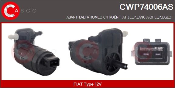 Vodní čerpadlo ostřikovače, čistění skel CASCO CWP74006AS