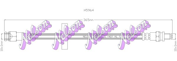 Przewód hamulcowy elastyczny KAWE H5964