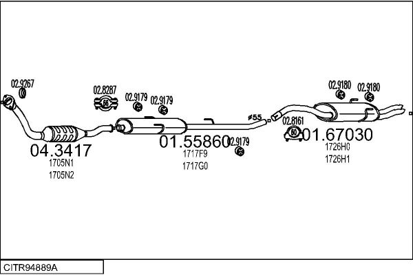 Układ wydechowy MTS CITR94889A005713