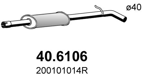 Tłumik środkowy ASSO 40.6106