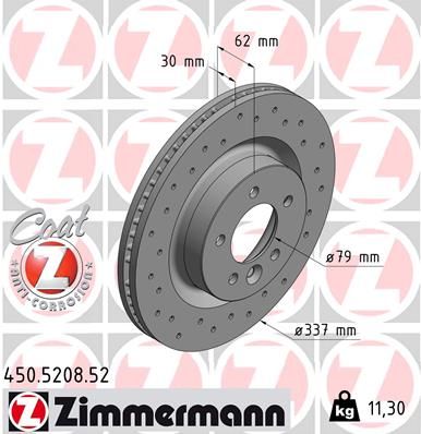 Brzdový kotouč ZIMMERMANN 450.5208.52