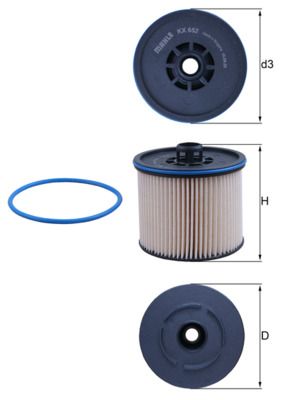 Filtr paliwa KNECHT KX 652D