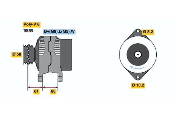 Alternator BOSCH 0 986 042 041