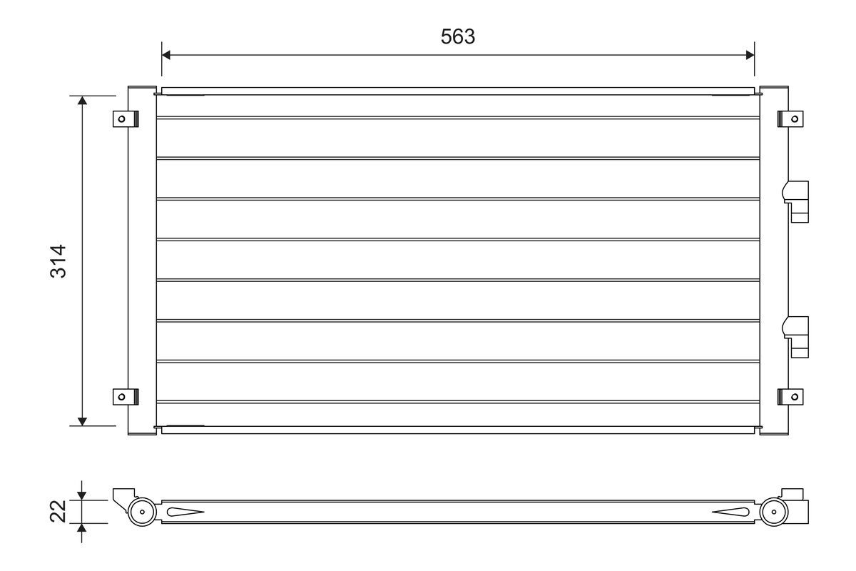 Condensator, climatizare VALEO 822755