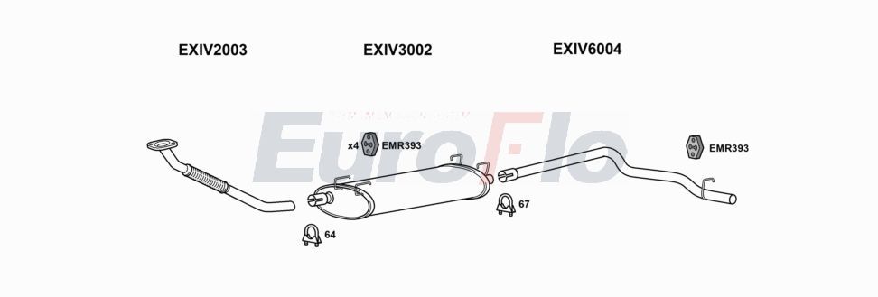 Układ wydechowy EUROFLO IVDAI28D9029A00