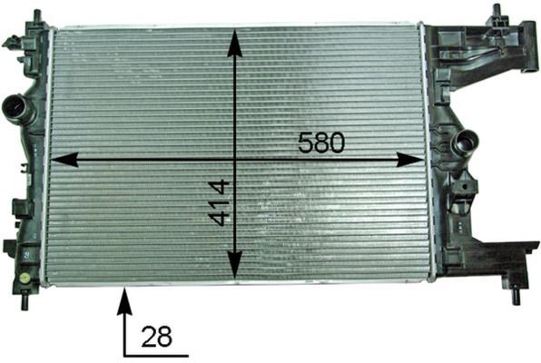 Levně Chladič, chlazení motoru MAHLE CR 2114 000P