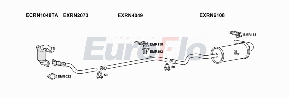 Układ wydechowy EUROFLO RNMEG15D1004