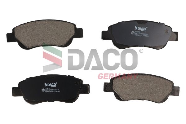 Zestaw klocków hamulcowych, hamulce tarczowe DACO GERMANY 324572