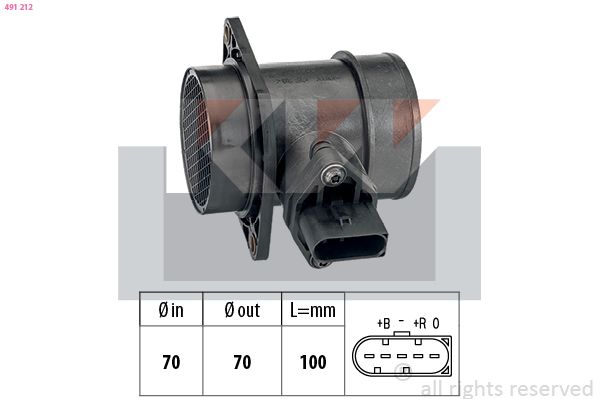 Przepływomierz masowy powietrza KW 491 212