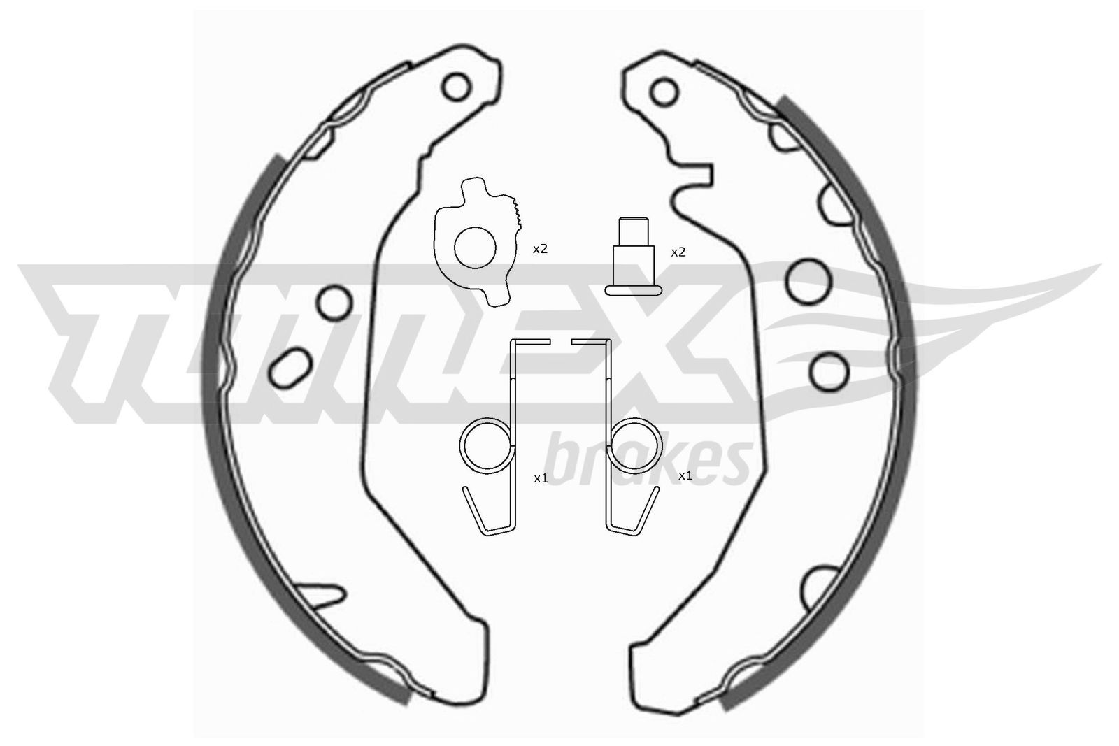 Levně Sada brzdových čelistí TOMEX Brakes 20-66
