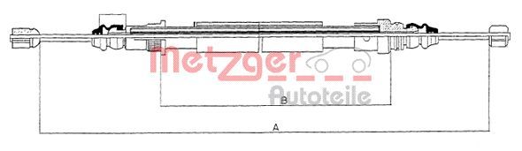 Cięgło, hamulec postojowy METZGER AUTOTEILE 11.6582