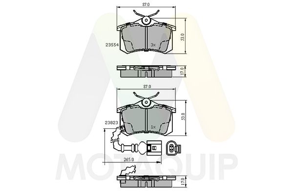 set placute frana,frana disc MOTAQUIP LVXL1704
