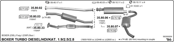 Układ wydechowy IMASAF 563000004