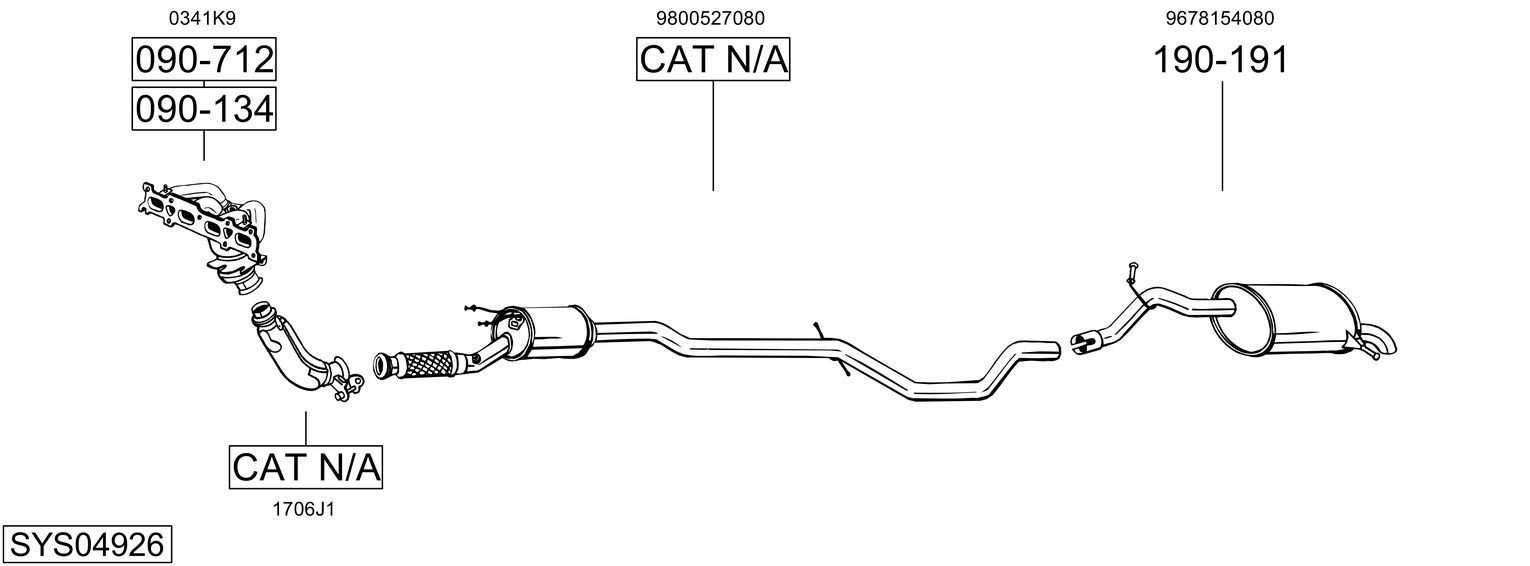 Układ wydechowy BOSAL SYS04926