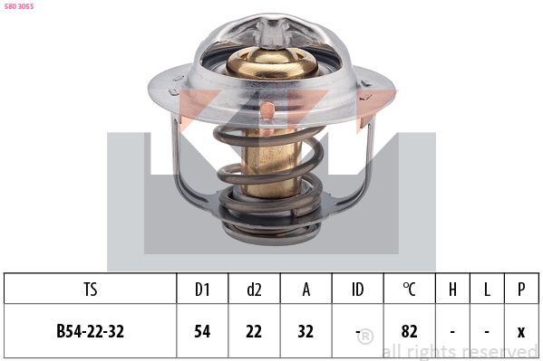 Termostat, środek chłodzący KW 580 305S