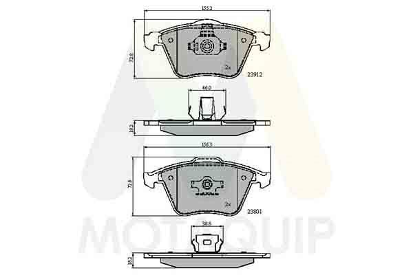 set placute frana,frana disc MOTAQUIP LVXL1276