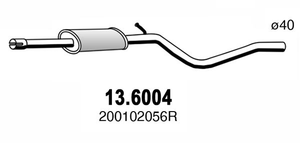Tłumik środkowy ASSO 13.6004