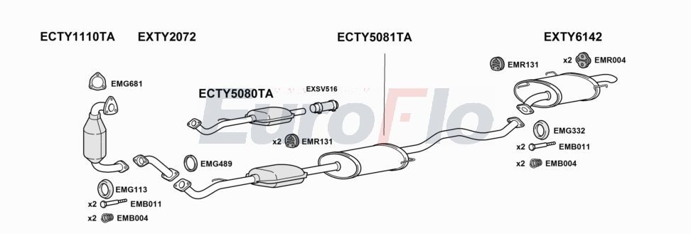 Układ wydechowy EUROFLO TYPRE20D6001