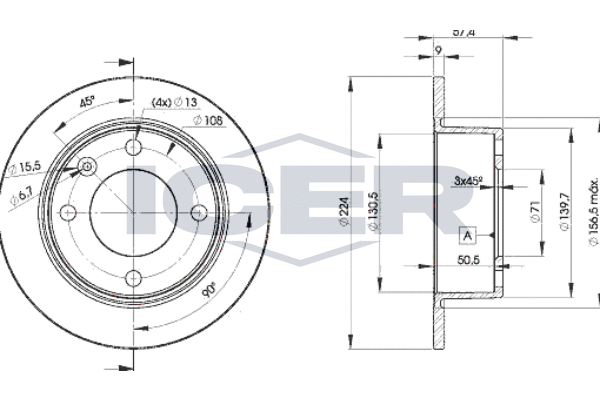 Tarcza hamulcowa ICER 78BD7811-2