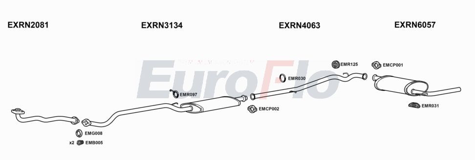 Układ wydechowy EUROFLO RNTRA25D7001A00