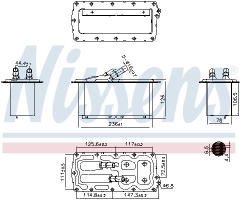 Intercooler, compresor NISSENS 96158