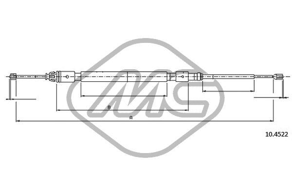 Cięgło, hamulec postojowy METALCAUCHO 80841