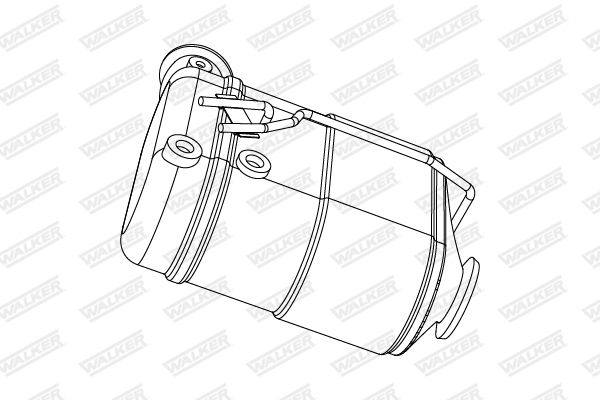 Filtr sadzy / filtr cząstek stałych, układ wydechowy WALKER 36011222