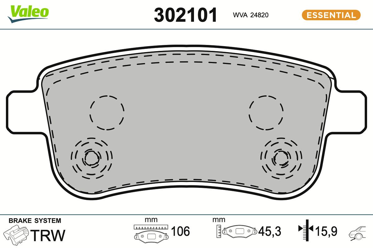 Комплект тормозных колодок, дисковый тормоз