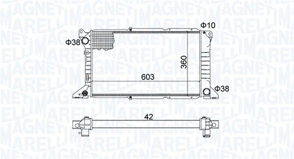 Radiator, racire motor MAGNETI MARELLI 350213163800