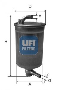 Palivový filter UFI 24.072.00