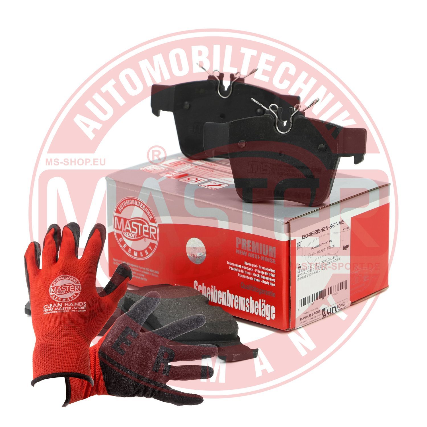 Zestaw klocków hamulcowych, hamulce tarczowe MASTER-SPORT GERMANY 13046121542N-SET-MSP