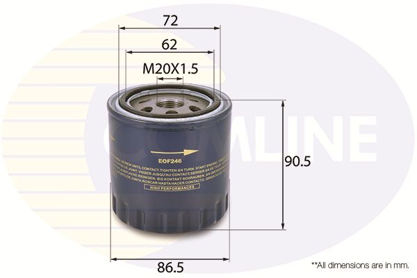 Filtr oleju COMLINE EOF246