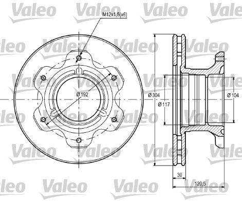 Tarcza hamulcowa VALEO 187107