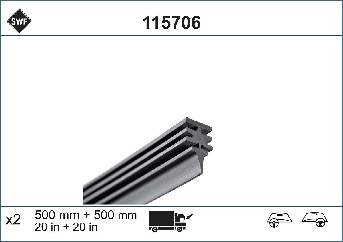 cauciuc lamela stergator SWF 115706