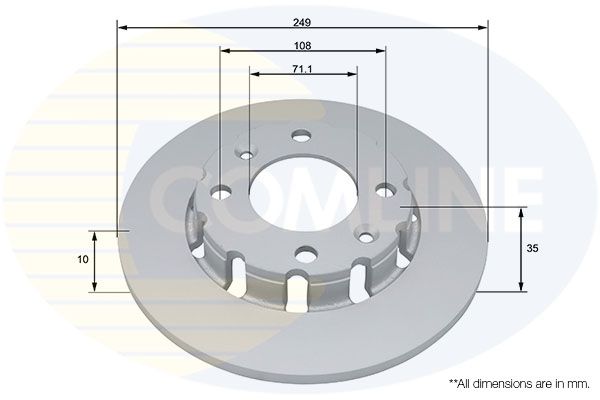 Tarcza hamulcowa COMLINE ADC5084