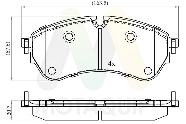 set placute frana,frana disc MOTAQUIP LVXL1961