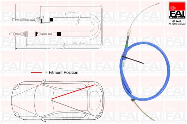 Cięgło, hamulec postojowy FAI AUTOPARTS FBC0143