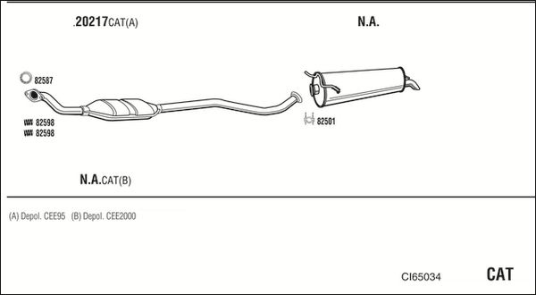 Układ wydechowy WALKER CI65034