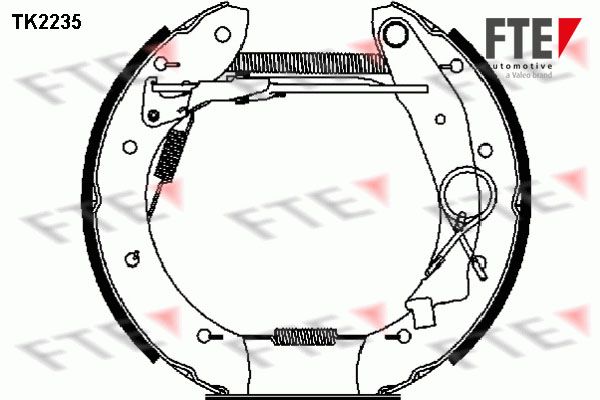 Zestaw szczęk hamulcowych FTE TK2235