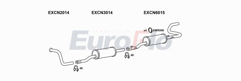 Układ wydechowy EUROFLO TBEXP187001