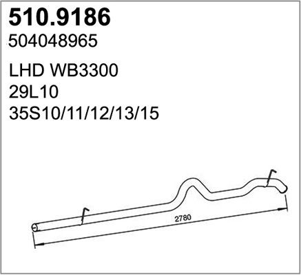 Rura wydechowa ASSO 510.9186