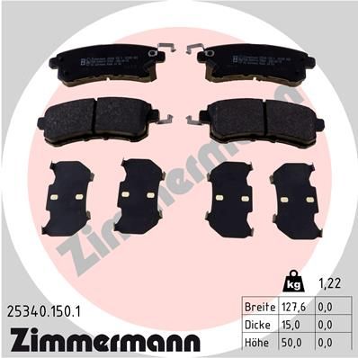 set placute frana,frana disc ZIMMERMANN 25340.150.1