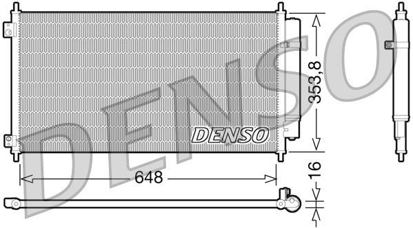 Kondenzátor, klimatizace DENSO DCN40010